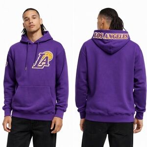 Los Angeles Lakers Hoodie Purple PRO Standard Chenille Patch Hooded Sweatshirt L